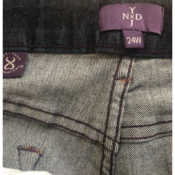 NYDJ Women’s Boot Cut Trouser Jean Sz 24W Dark Denim Stretch Lift N Tuck Tech - Picture 5 of 6